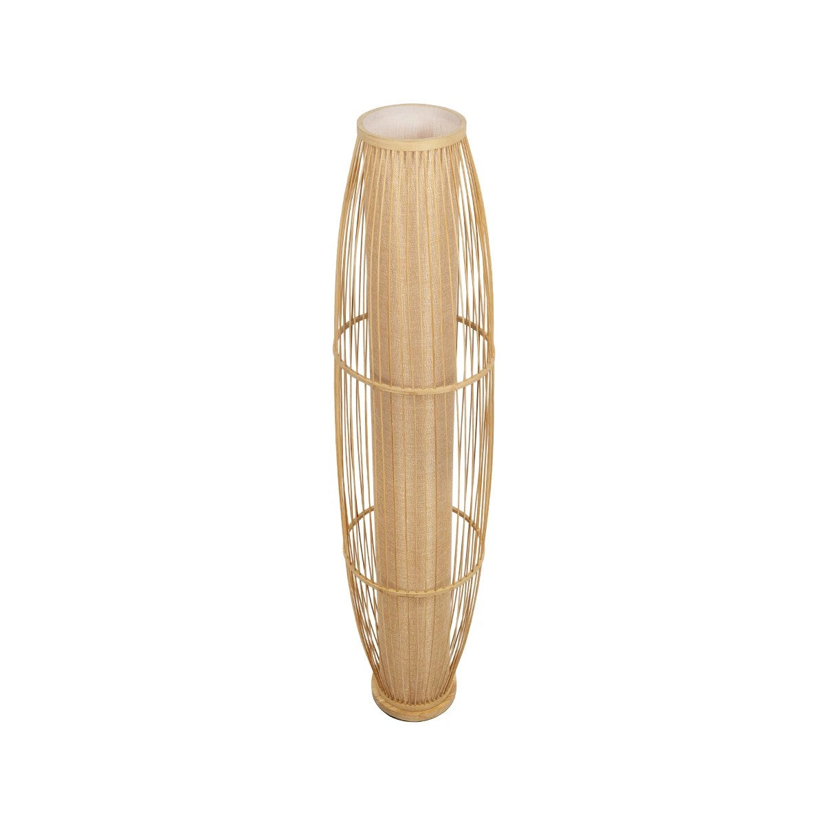 GLOBOSTAR® TULUM 02002 Boho Επιδαπέδιο Φωτιστικό Πορτατίφ με Ντουί 1 x E27 AC 220-240V IP20 - Μπεζ - Μ30 x Π30 x Υ120cm