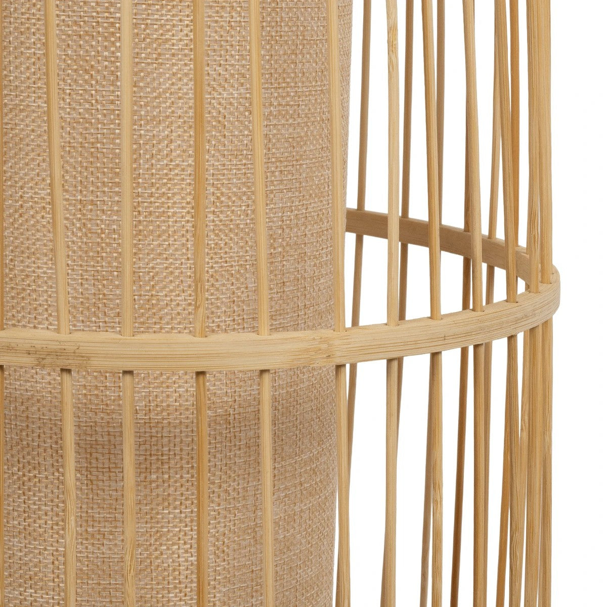 GLOBOSTAR® TULUM 02002 Boho Επιδαπέδιο Φωτιστικό Πορτατίφ με Ντουί 1 x E27 AC 220-240V IP20 - Μπεζ - Μ30 x Π30 x Υ120cm