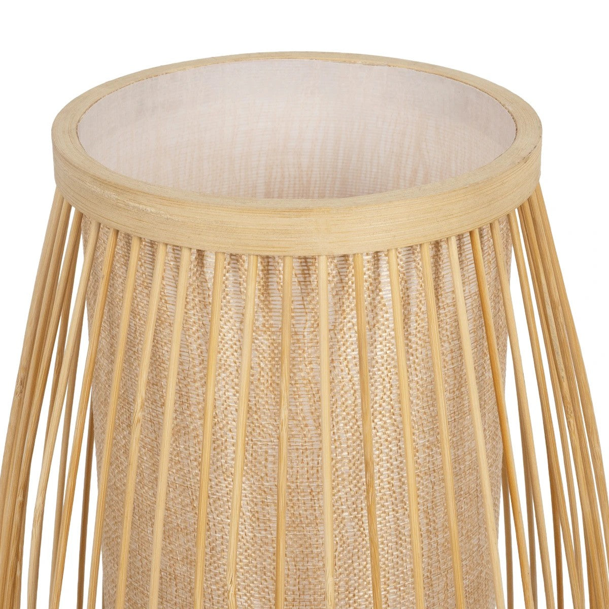GLOBOSTAR® TULUM 02002 Boho Επιδαπέδιο Φωτιστικό Πορτατίφ με Ντουί 1 x E27 AC 220-240V IP20 - Μπεζ - Μ30 x Π30 x Υ120cm