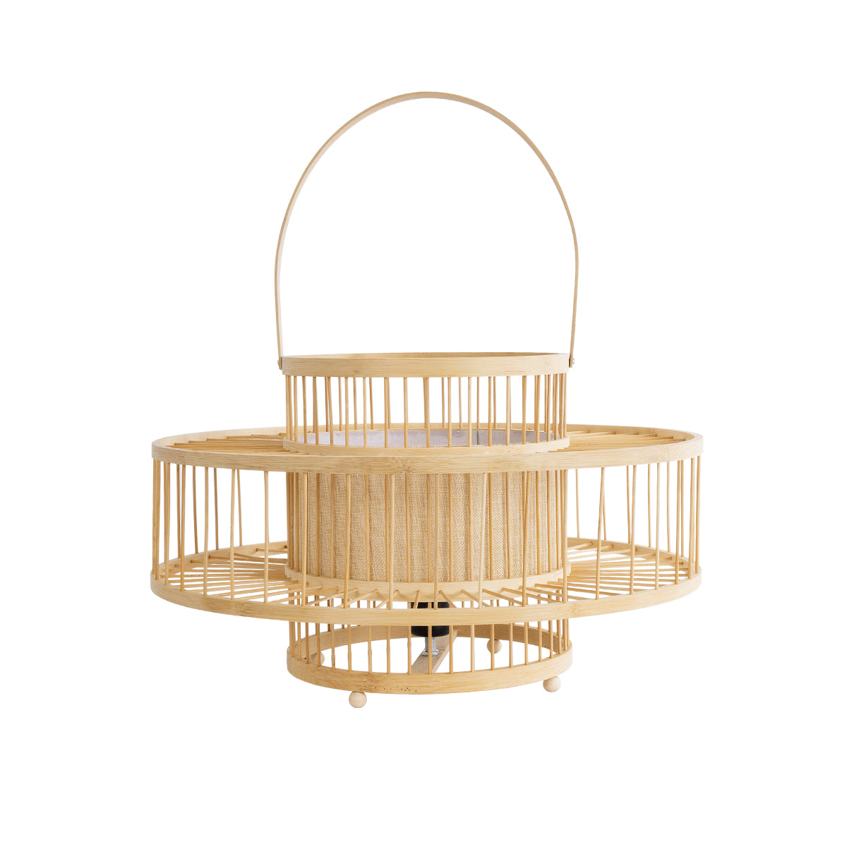 GLOBOSTAR® SORENIA 02003 Boho Επιδαπέδιο Φωτιστικό με Ντουί 1 x E27 AC 220-240V IP20 - Μπεζ - Μ48x Π48 x Υ27cm - ledmania.gr
