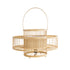 GLOBOSTAR® SORENIA 02003 Boho Επιδαπέδιο Φωτιστικό με Ντουί 1 x E27 AC 220-240V IP20 - Μπεζ - Μ48x Π48 x Υ27cm - ledmania.gr