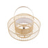 GloboStar® SORENIA 02004 Boho Επιδαπέδιο Φωτιστικό Μονόφωτο 1 x E27 AC220-240V IP20 - Φ60 x Υ32cm - Μπεζ Ξύλινο Μπαμπού Πλέγμα - 5 Χρόνια Εγγύηση - ledmania.gr