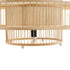 GloboStar® SORENIA 02004 Boho Επιδαπέδιο Φωτιστικό Μονόφωτο 1 x E27 AC220-240V IP20 - Φ60 x Υ32cm - Μπεζ Ξύλινο Μπαμπού Πλέγμα - 5 Χρόνια Εγγύηση - ledmania.gr