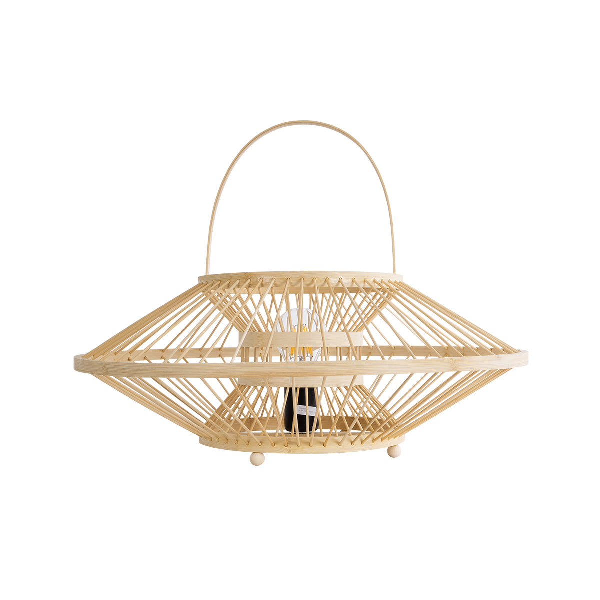GLOBOSTAR® SORENIA 02005 Boho Επιδαπέδιο Φωτιστικό με Ντουί 1 x E27 AC 220-240V IP20 - Μπεζ - Μ50 x Π50 x Υ18cm - ledmania.gr