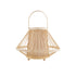 GloboStar® CATHY 02006 Boho Επιτραπέζιο Φωτιστικό Πορτατίφ Μονόφωτο 1 x E27 AC220-240V IP20 - Φ30 x Υ22cm - Μπεζ Ύφασμα με Μπεζ Ξύλινο Μπαμπού Πλέγμα - 5 Χρόνια Εγγύηση - ledmania.gr
