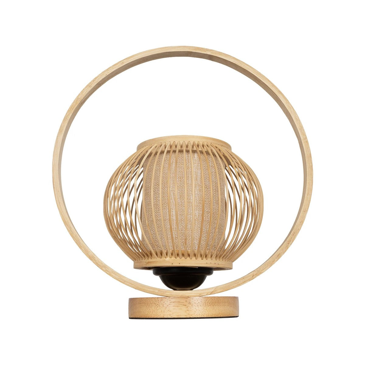 GLOBOSTAR® TULUMKO 02009 Boho Επιτραπέζιο Φωτιστικό Πορτατίφ με Ντουί 1 x E27 AC 220-240V IP20 - Μπεζ - Μ30 x Π18 x Υ32cm