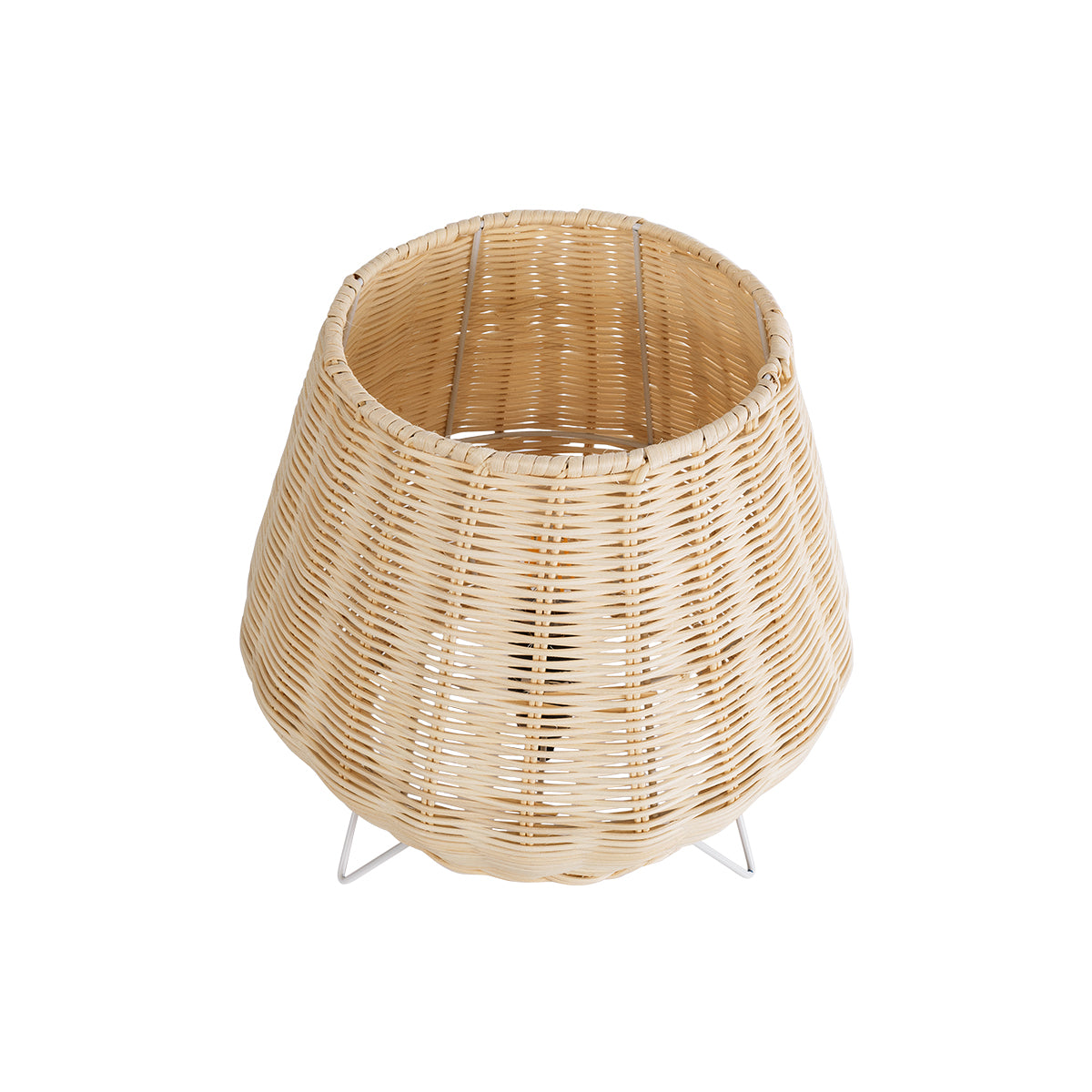 GLOBOSTAR® BOLSON 02010 Boho Επιδαπέδιο Φωτιστικό με Ντουί 1 x E27 AC 220-240V IP20 - Μπεζ & Λευκό - Μ30 x Π30 x Υ30cm - ledmania.gr