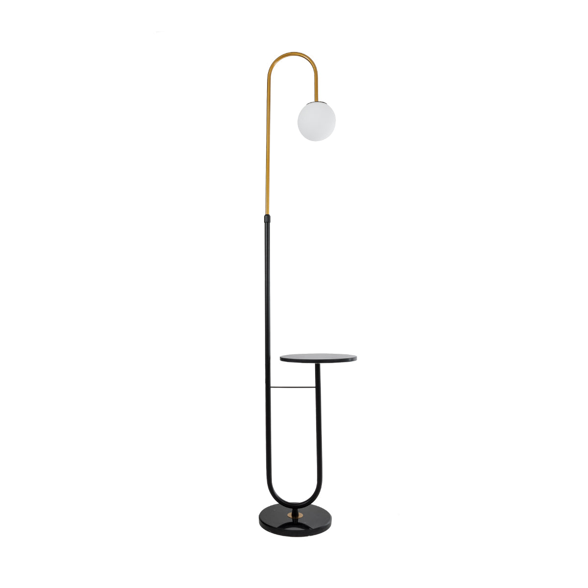 GLOBOSTAR® CORDELIA 02024 Μοντέρνο Επιδαπέδιο Φωτιστικό με Ντουί 1 x E27 AC 220-240V IP20 - Μαύρο & Χρυσό - Μ30 x Π38 x Υ180cm