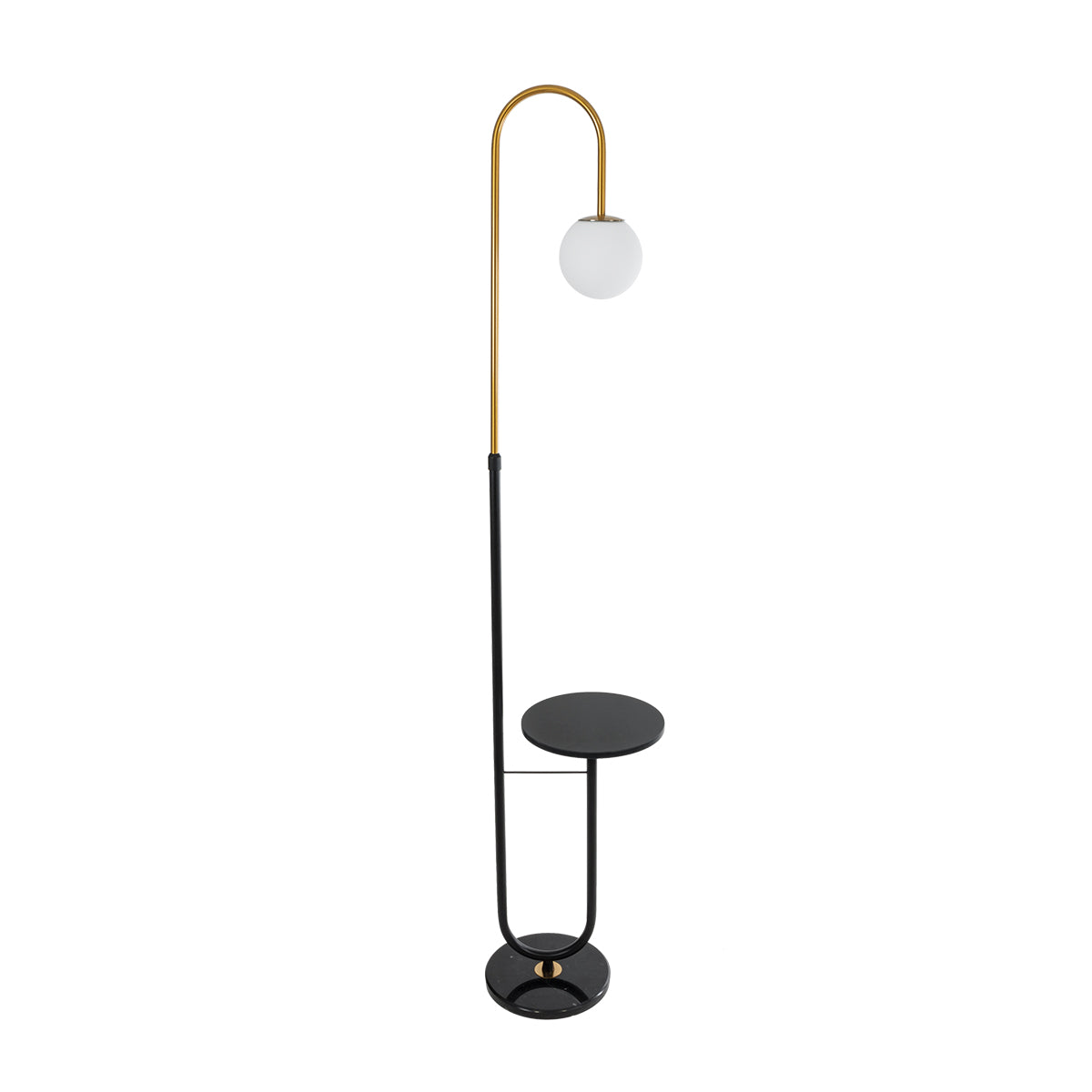 GLOBOSTAR® CORDELIA 02024 Μοντέρνο Επιδαπέδιο Φωτιστικό με Ντουί 1 x E27 AC 220-240V IP20 - Μαύρο & Χρυσό - Μ30 x Π38 x Υ180cm
