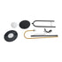 GLOBOSTAR® CORDELIA 02024 Μοντέρνο Επιδαπέδιο Φωτιστικό με Ντουί 1 x E27 AC 220-240V IP20 - Μαύρο & Χρυσό - Μ30 x Π38 x Υ180cm