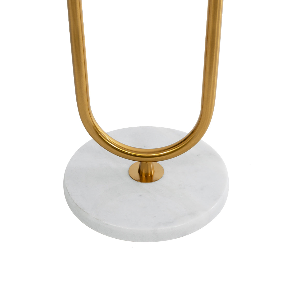 GLOBOSTAR® CORDELIA 02025 Μοντέρνο Επιδαπέδιο Φωτιστικό με Ντουί 1 x E27 AC 220-240V IP20 - Χρυσό & Λευκό - Μ30 x Π38 x Υ180cm