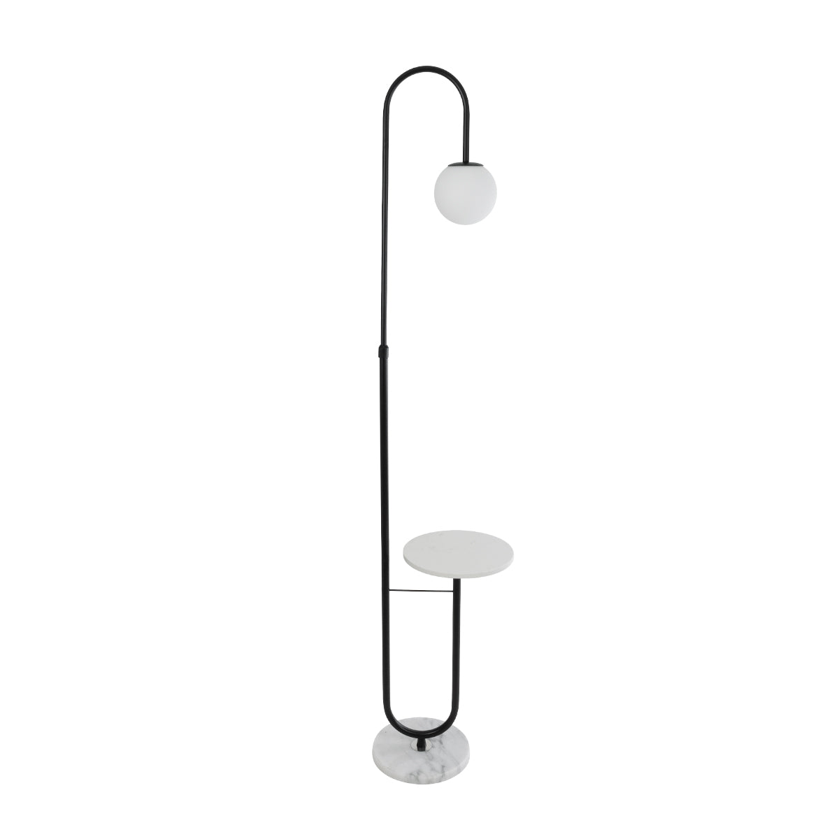 GLOBOSTAR® CORDELIA 02026 Μοντέρνο Επιδαπέδιο Φωτιστικό με Ντουί 1 x E27 AC 220-240V IP20 - Μαύρο & Λευκό - Μ30 x Π38 x Υ180cm