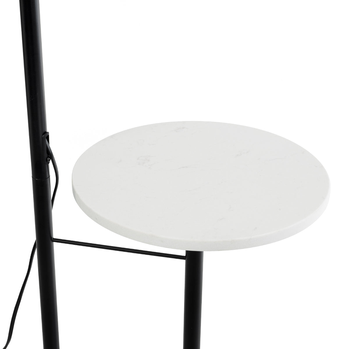 GLOBOSTAR® CORDELIA 02026 Μοντέρνο Επιδαπέδιο Φωτιστικό με Ντουί 1 x E27 AC 220-240V IP20 - Μαύρο & Λευκό - Μ30 x Π38 x Υ180cm