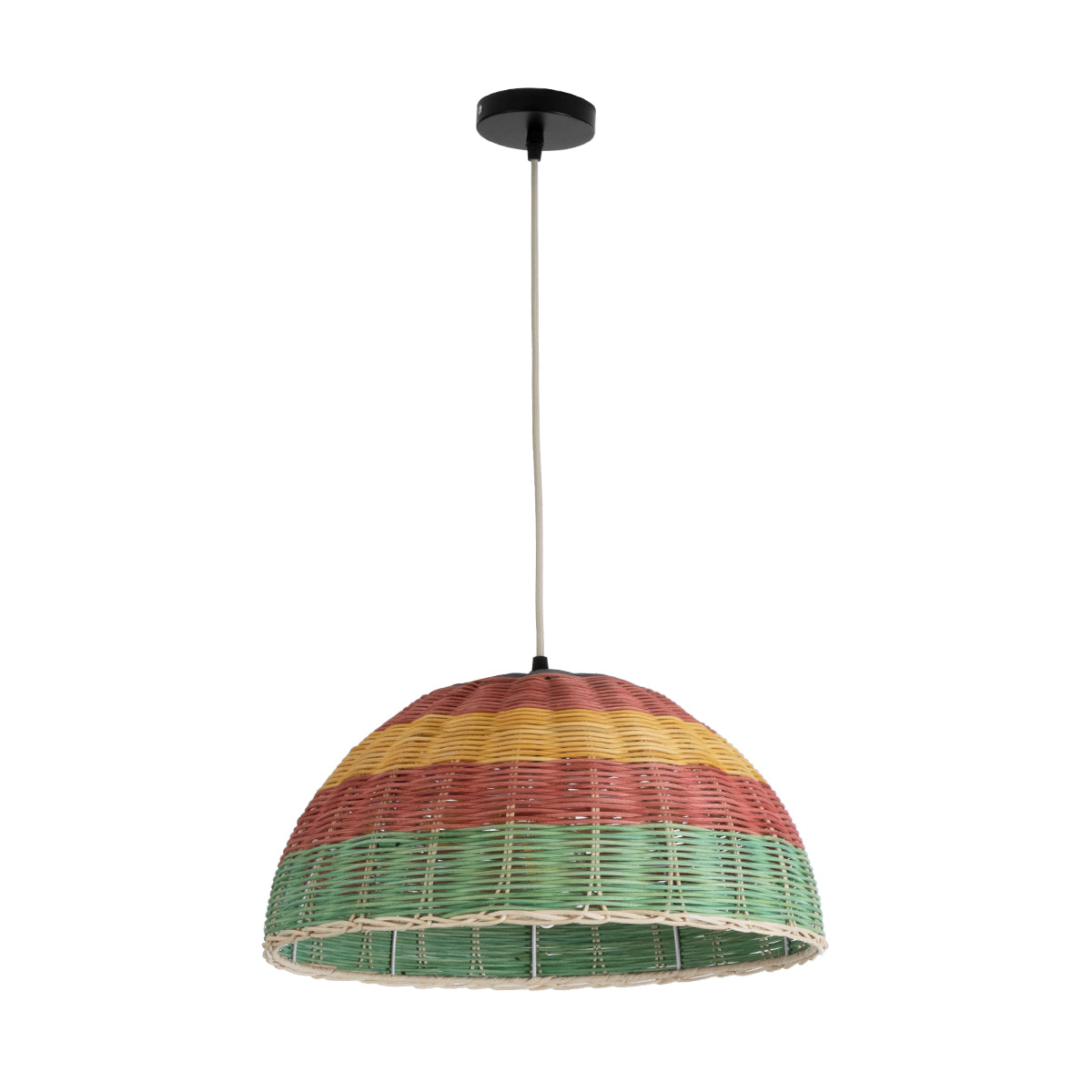 GLOBOSTAR® CABALLEROS 02060 Boho Κρεμαστό Φωτιστικό Οροφής με Ντουί 1 x E27 AC 220-240V IP20 - Πολύχρωμο - Μ40 x Π40 x Υ20cm - ledmania.gr