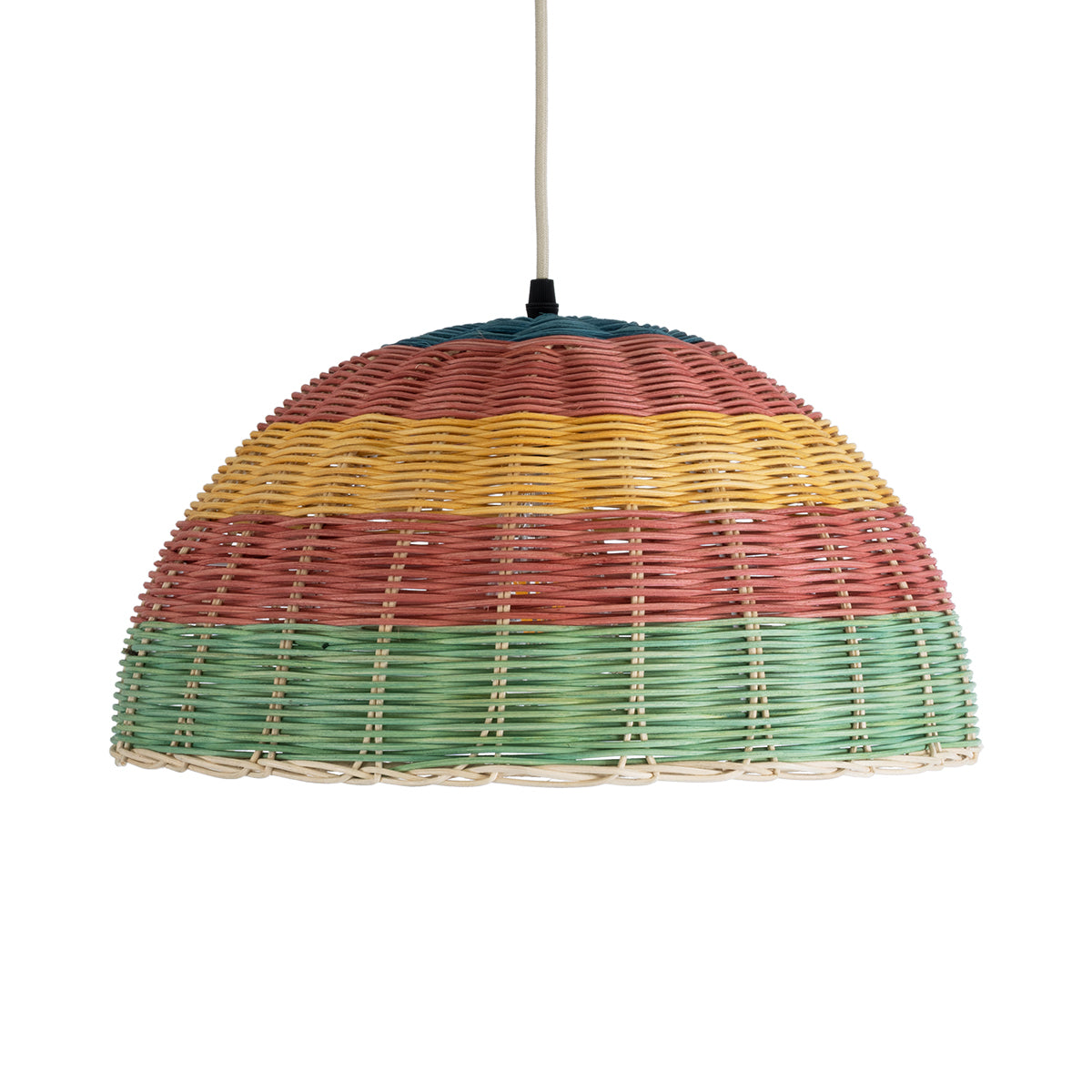 GLOBOSTAR® CABALLEROS 02060 Boho Κρεμαστό Φωτιστικό Οροφής με Ντουί 1 x E27 AC 220-240V IP20 - Πολύχρωμο - Μ40 x Π40 x Υ20cm - ledmania.gr