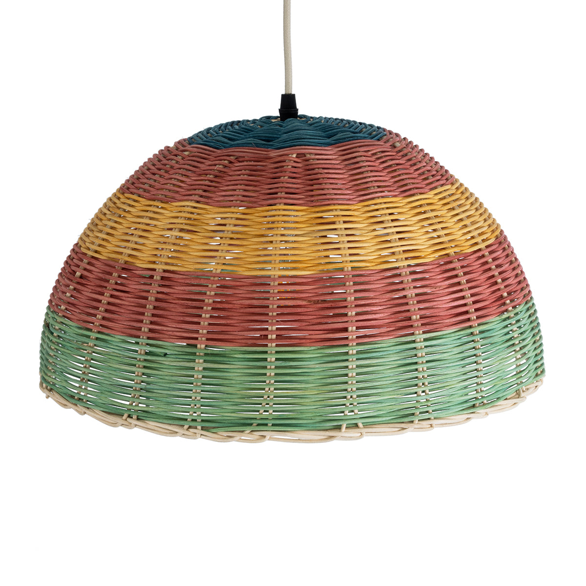 GLOBOSTAR® CABALLEROS 02060 Boho Κρεμαστό Φωτιστικό Οροφής με Ντουί 1 x E27 AC 220-240V IP20 - Πολύχρωμο - Μ40 x Π40 x Υ20cm - ledmania.gr