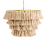 GLOBOSTAR® MISSOULA 02088 Boho Κρεμαστό Φωτιστικό Οροφής με Ντουί 1 x E27 AC 220-240V IP20 - Μπεζ & Χρυσό - Μ60 x Π60 x Υ40cm