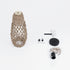 GLOBOSTAR® ECUADOR 02119 Boho Κρεμαστό Φωτιστικό Οροφής με Ντουί 1 x E27 AC 220-240V IP20 - Μπεζ - Μ15 x Π15 x Υ35cm - ledmania.gr