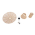 GloboStar® ZORA 02139 Boho Κρεμαστό Φωτιστικό Καμπάνα Μονόφωτο 1 x E27 IP20 Μπεζ Ύφασμα - Μ80 x Π80 x Υ32cm - ledmania.gr