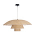 GloboStar® ZORA 02139 Boho Κρεμαστό Φωτιστικό Καμπάνα Μονόφωτο 1 x E27 IP20 Μπεζ Ύφασμα - Μ80 x Π80 x Υ32cm - ledmania.gr