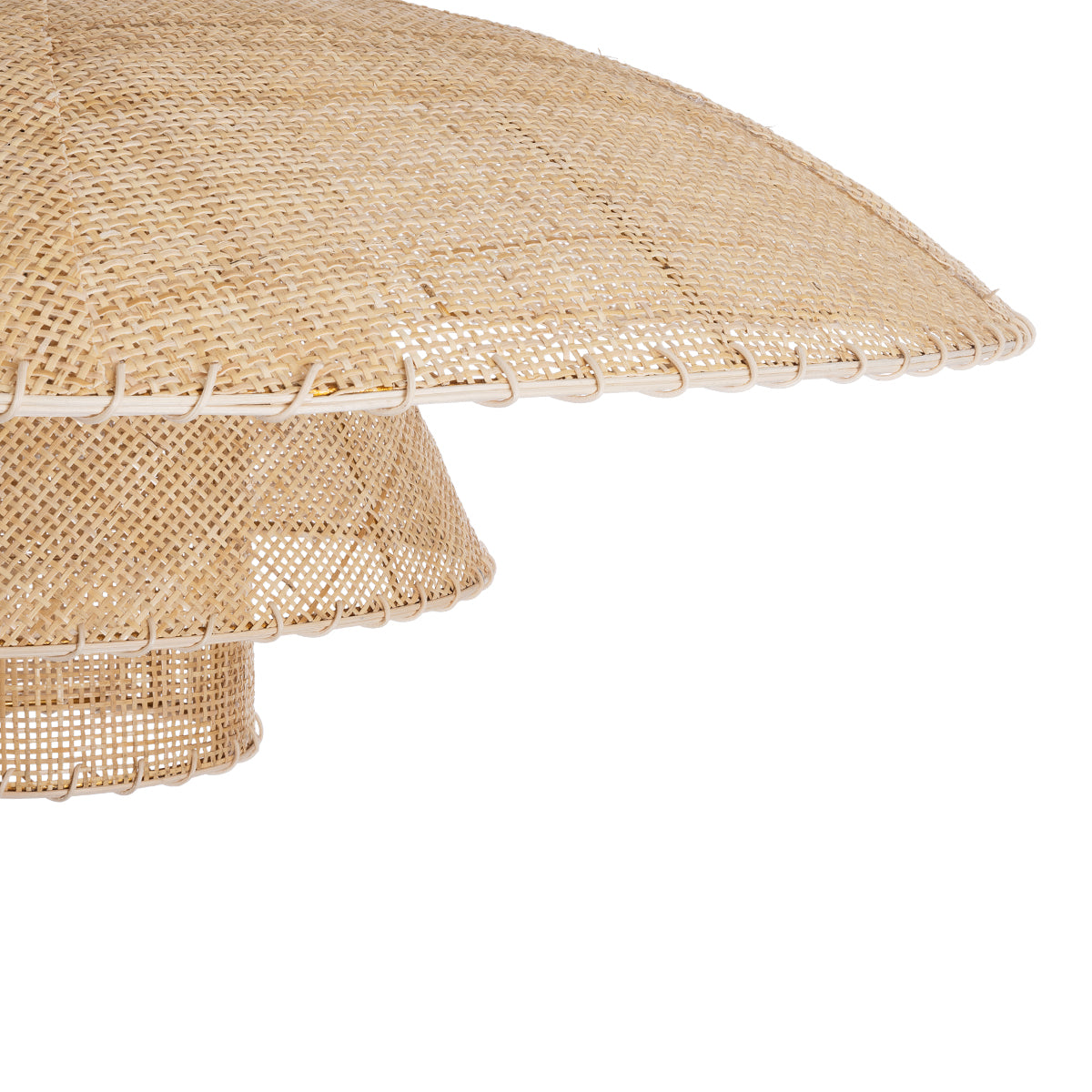 GloboStar® ZORA 02139 Boho Κρεμαστό Φωτιστικό Καμπάνα Μονόφωτο 1 x E27 IP20 Μπεζ Ύφασμα - Μ80 x Π80 x Υ32cm - ledmania.gr