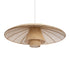 GloboStar® ZORA 02140 Boho Κρεμαστό Φωτιστικό Καμπάνα Μονόφωτο 1 x E27 IP20 Μπεζ Ύφασμα - Μ120 x Π120 x Υ40cm - ledmania.gr