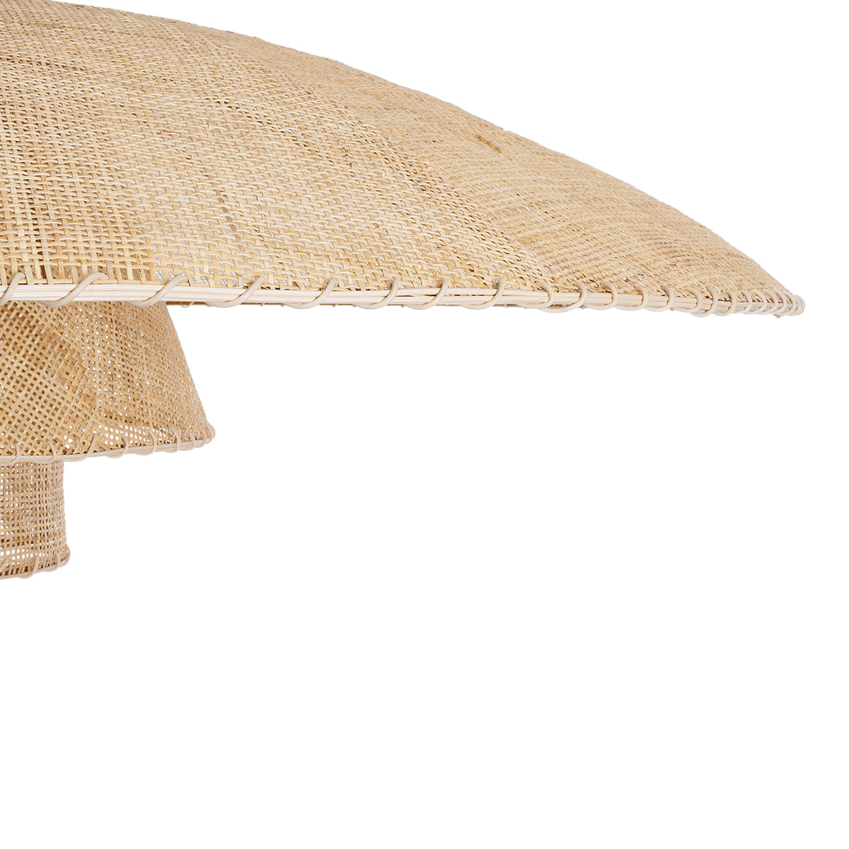 GloboStar® ZORA 02140 Boho Κρεμαστό Φωτιστικό Καμπάνα Μονόφωτο 1 x E27 IP20 Μπεζ Ύφασμα - Μ120 x Π120 x Υ40cm - ledmania.gr