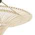 GloboStar® PALERMO 02152 Boho Φωτιστικό Οροφής Μονόφωτο 1 x E27 AC220-240V IP20 - Φ60 x Υ36cm - Μπεζ Ξύλινο Μπαμπού Πλέγμα - ledmania.gr