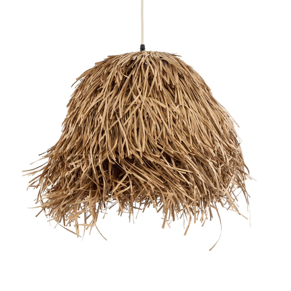 GLOBOSTAR® GUADELOUPE 02157 Boho Κρεμαστό Φωτιστικό Οροφής με Ντουί 1 x E27 AC 220-240V IP20 - Μπεζ - Μ50 x Π50 x Υ40cm