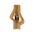 GloboStar® MIHIRO 02174 Boho Φωτιστικό Τοίχου - Απλίκα Μονόφωτο 1 x E27 AC 220-240V IP20 - Μ25 x Π13 x Υ40cm - Καφέ Ξύλινο Πλέγμα - ledmania.gr