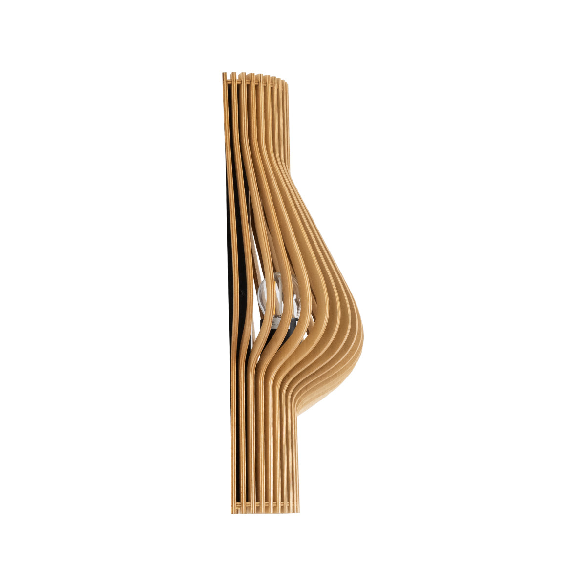 GloboStar® MIHIRO 02174 Boho Φωτιστικό Τοίχου - Απλίκα Μονόφωτο 1 x E27 AC 220-240V IP20 - Μ25 x Π13 x Υ40cm - Καφέ Ξύλινο Πλέγμα - ledmania.gr