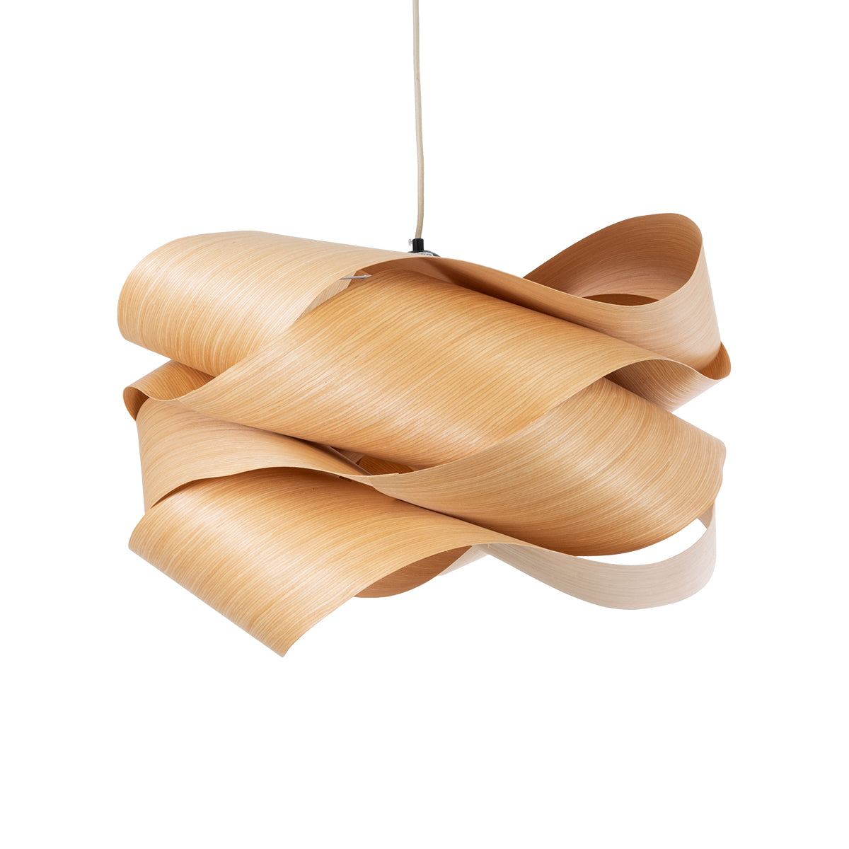 GloboStar® SARDIGNA 02180 Boho Κρεμαστό Φωτιστικό Οροφής Μονόφωτο 1 x E27 AC220-240V IP20 - Φ60 x Υ30cm - Καφέ Λεπτό Φύλλο Ξύλου Πλέγμα - ledmania.gr