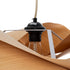 GloboStar® SARDIGNA 02180 Boho Κρεμαστό Φωτιστικό Οροφής Μονόφωτο 1 x E27 AC220-240V IP20 - Φ60 x Υ30cm - Καφέ Λεπτό Φύλλο Ξύλου Πλέγμα - ledmania.gr