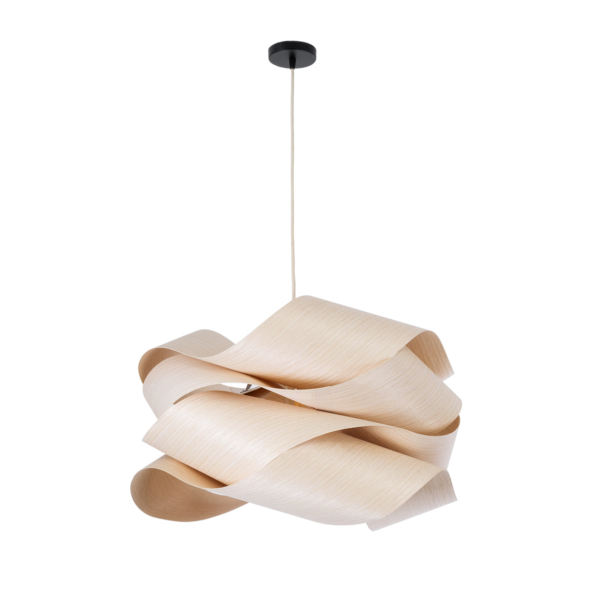 GloboStar® SARDIGNA 02181 Boho Κρεμαστό Φωτιστικό Οροφής Μονόφωτο 1 x E27 AC220-240V IP20 - Φ60 x Υ30cm - Μπεζ Λεπτό Φύλλο Ξύλου Πλέγμα - ledmania.gr