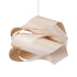 GloboStar® SARDIGNA 02181 Boho Κρεμαστό Φωτιστικό Οροφής Μονόφωτο 1 x E27 AC220-240V IP20 - Φ60 x Υ30cm - Μπεζ Λεπτό Φύλλο Ξύλου Πλέγμα - ledmania.gr