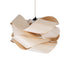 GloboStar® SARDIGNA 02181 Boho Κρεμαστό Φωτιστικό Οροφής Μονόφωτο 1 x E27 AC220-240V IP20 - Φ60 x Υ30cm - Μπεζ Λεπτό Φύλλο Ξύλου Πλέγμα - ledmania.gr