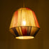 GloboStar® SALERNO 02188 Boho Κρεμαστό Φωτιστικό Οροφής Μονόφωτο 1 x E27 AC220-240V IP20 - Φ50 x Υ50cm - Μπεζ με Λευκό και Γρι με Πορτοκαλί Λεπτό Νήμα Βαμβακερό Πλέγμα Καμπάνα - ledmania.gr