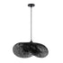 GLOBOSTAR® MEXICO 02201 Boho Κρεμαστό Φωτιστικό Οροφής με Ντουί 1 x E27 AC 220-240V IP20 - Μαύρο - Μ65 x Π45 x Υ18cm