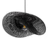 GLOBOSTAR® MEXICO 02201 Boho Κρεμαστό Φωτιστικό Οροφής με Ντουί 1 x E27 AC 220-240V IP20 - Μαύρο - Μ65 x Π45 x Υ18cm