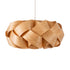 GloboStar® SARDIGNA 02218 Boho Κρεμαστό Φωτιστικό Οροφής Μονόφωτο 1 x E27 AC220-240V IP20 - Φ60 x Υ30cm - Καφέ Λεπτό Φύλλο Ξύλου Πλέγμα - ledmania.gr