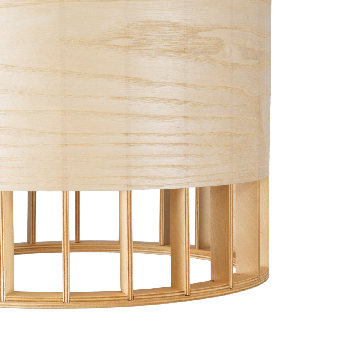 GloboStar® GALIA 02219 Boho Κρεμαστό Φωτιστικό Πλέγμα Μονόφωτο 1 x E27 IP20 Μπεζ & Καφέ Ξύλο - Μ30 x Π30 x Υ40cm - ledmania.gr