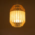 GloboStar® GALIA 02220 Boho Κρεμαστό Φωτιστικό Οροφής Μονόφωτο 1 x E27 AC220-240V IP20 - Φ30 x Υ40cm - Μπεζ Ξύλινο Μπαμπού Πλέγμα - ledmania.gr