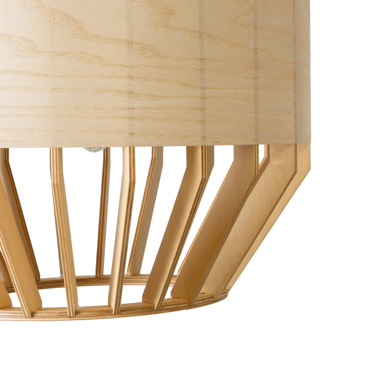 GloboStar® GALIA 02220 Boho Κρεμαστό Φωτιστικό Οροφής Μονόφωτο 1 x E27 AC220-240V IP20 - Φ30 x Υ40cm - Μπεζ Ξύλινο Μπαμπού Πλέγμα - ledmania.gr