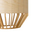GloboStar® GALIA 02220 Boho Κρεμαστό Φωτιστικό Οροφής Μονόφωτο 1 x E27 AC220-240V IP20 - Φ30 x Υ40cm - Μπεζ Ξύλινο Μπαμπού Πλέγμα - ledmania.gr