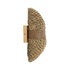 GloboStar® GUAVA 02222 Boho Φωτιστικό Τοίχου - Απλίκα Δίφωτο 2 x G9 AC220-240V IP20 - Μ11 x Π13 x Υ30cm - Μπεζ Ξύλινο Μπαμπού Πλέγμα - 5 Χρόνια Εγγύηση - ledmania.gr