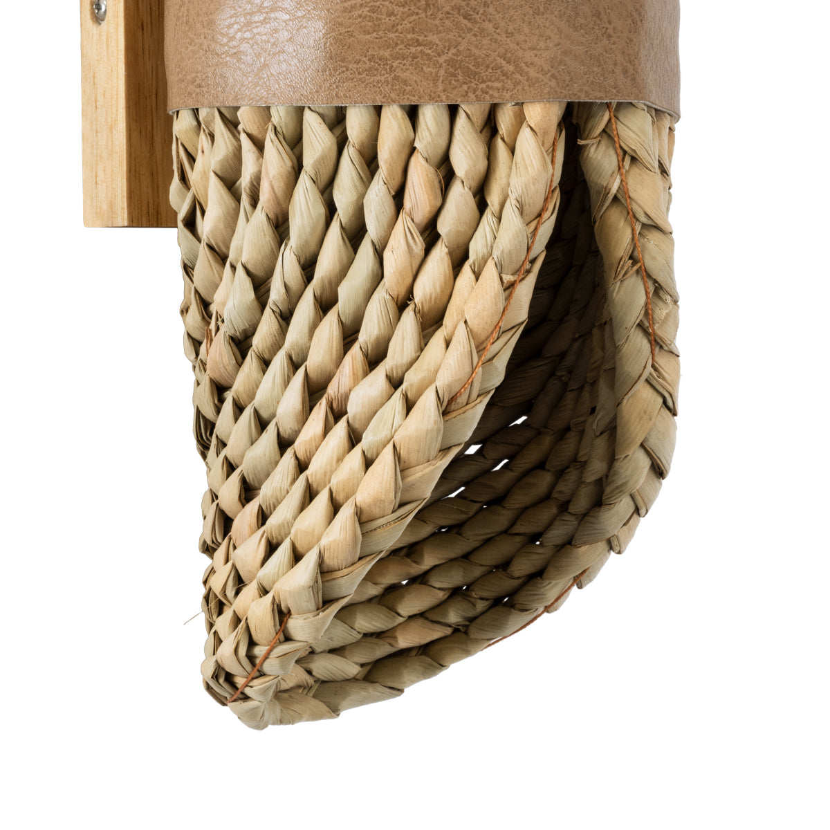 GloboStar® GUAVA 02222 Boho Φωτιστικό Τοίχου - Απλίκα Δίφωτο 2 x G9 AC220-240V IP20 - Μ11 x Π13 x Υ30cm - Μπεζ Ξύλινο Μπαμπού Πλέγμα - 5 Χρόνια Εγγύηση - ledmania.gr