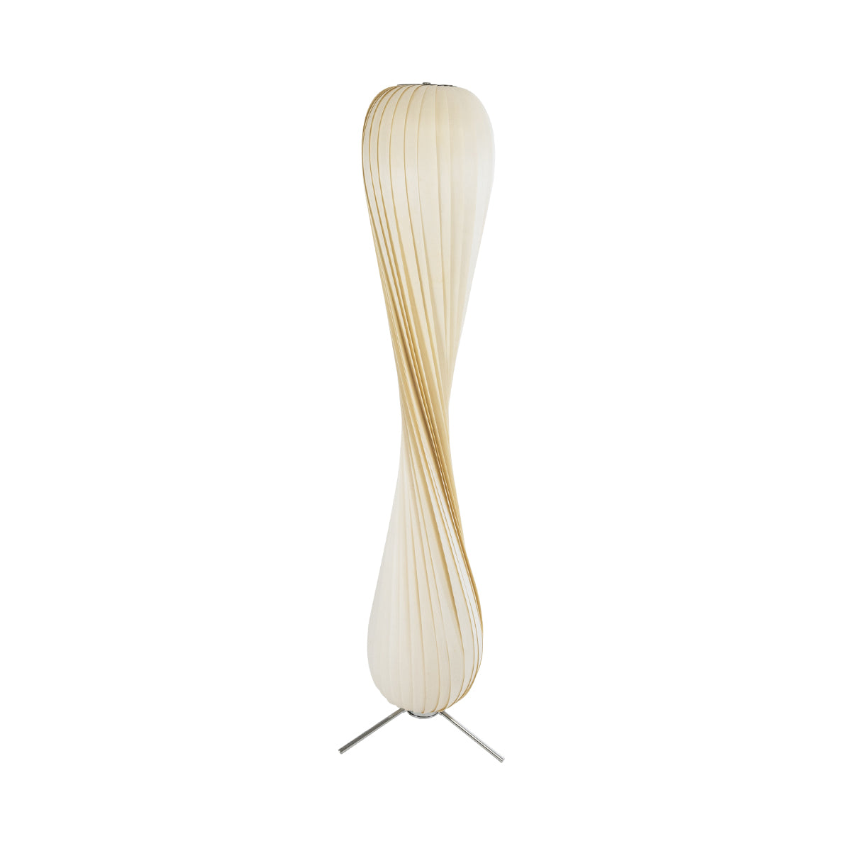 GloboStar® PRAIA 02225 Μοντέρνο Επιδαπέδιο Φωτιστικό Δίφωτο 2 x E27 AC220-240V IP20 - Φ25 x Υ145cm - Μπεζ Λευκό Λεπτό Φύλλο Ξύλου Πλέγμα - ledmania.gr
