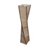 GloboStar® PALMA 02273 Boho Επιδαπέδιο Φωτιστικό Δίφωτο 2 x E27 AC220-240V IP20 - Μ34 x Π34 x Υ130cm - Καφέ Ξύλινο Μπαμπού Πλέγμα με Μπεζ Ύφασμα - ledmania.gr