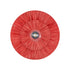 GloboStar® COLOMBO 02282 Boho Φωτιστικό Τοίχου - Απλίκα Μονόφωτο 1 x E27 AC 220-240V IP20 - Φ40 x Υ9cm - Κόκκινη Φυσική Ράφια Άχυρο Πλέγμα - ledmania.gr