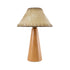 GloboStar® MASPALOMAS 02291 Boho Επιτραπέζιο Φωτιστικό Μονόφωτο 1 x E27 AC220-240V IP20 - Φ30 x Υ45cm - Μπεζ Ξύλινο Καμπάνα - ledmania.gr